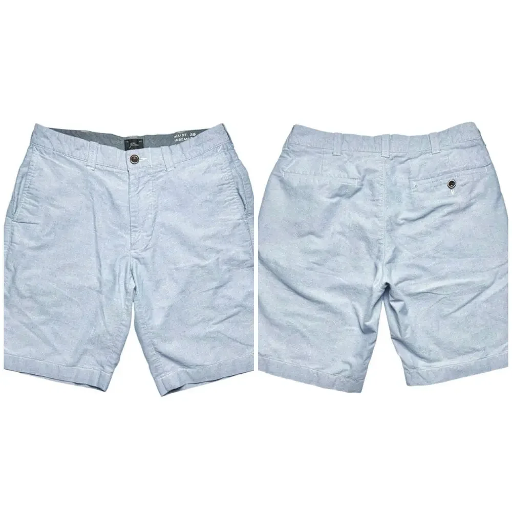 J. Crew | Men | Blue Classic Coastal Core 9 Inch Cotton Shorts | Size 28